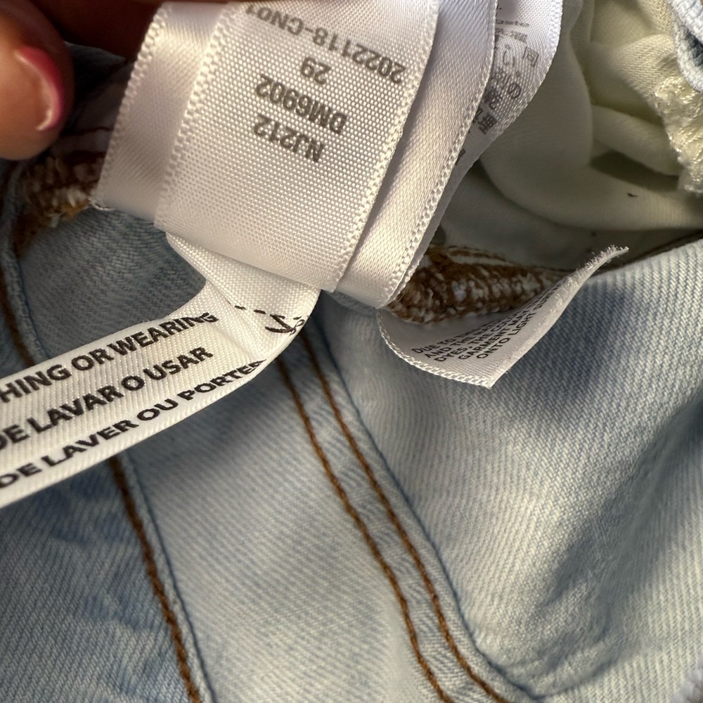 Madewell The Slouchy Boyjean Light Wash Jeans Distressed Size 29” Waist - Picture 9 of 14